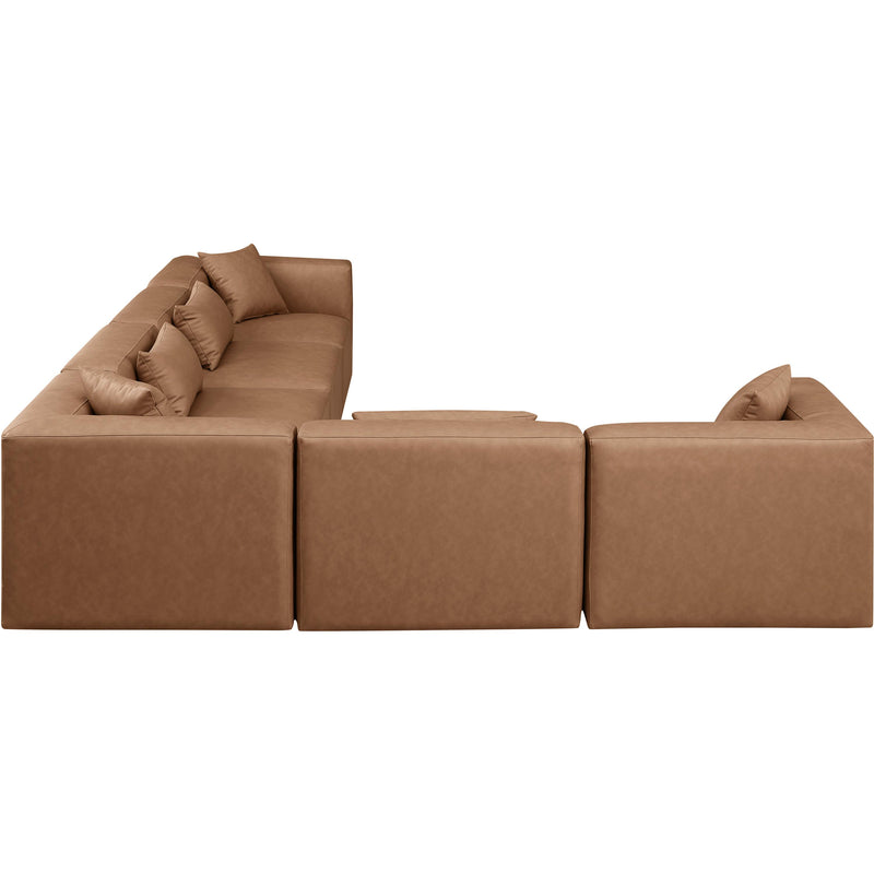 Diamond Modern Furniture Meridian Sectionals Stationary 668Brown-Sec6A IMAGE 4