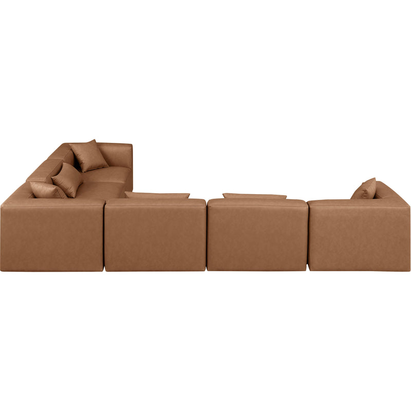 Diamond Modern Furniture Meridian Sectionals Stationary 668Brown-Sec6A IMAGE 5