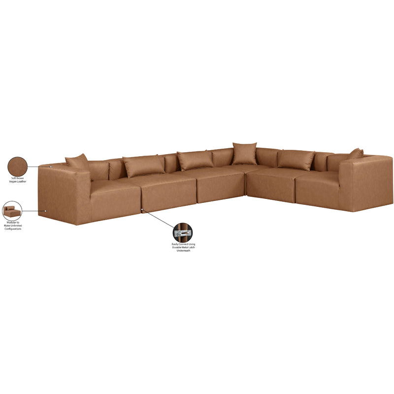 Diamond Modern Furniture Meridian Sectionals Stationary 668Brown-Sec6A IMAGE 9