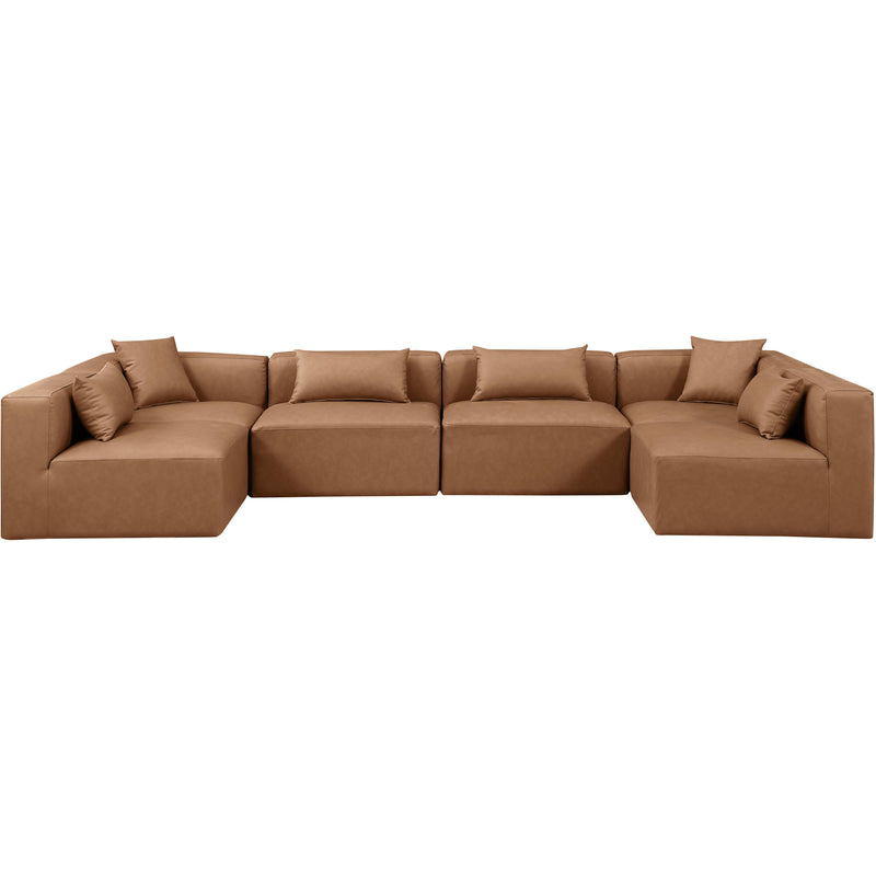 Diamond Modern Furniture Meridian Sectionals Stationary 668Brown-Sec6D IMAGE 4