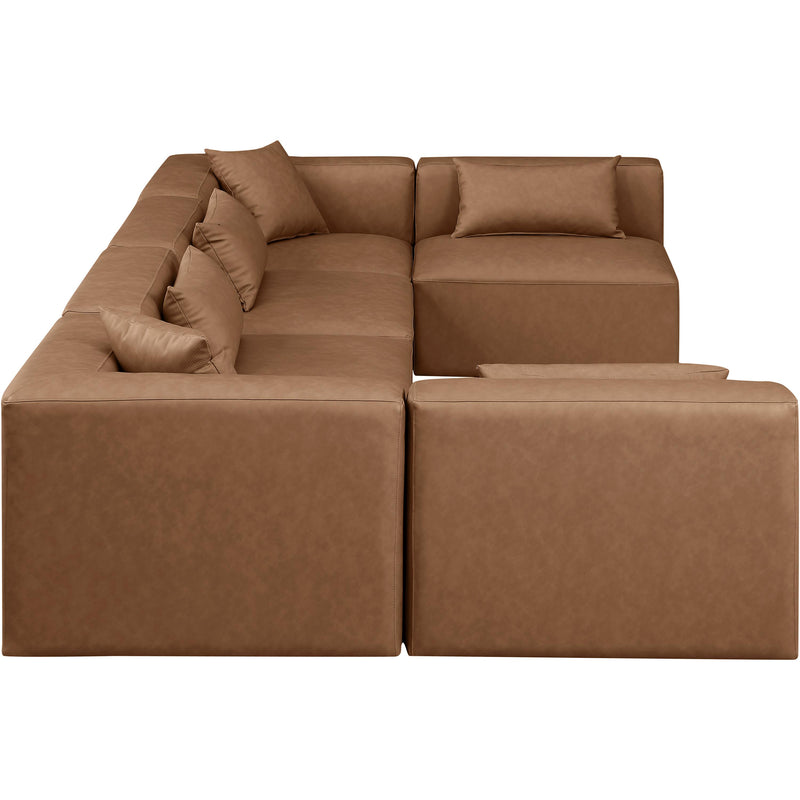 Diamond Modern Furniture Meridian Sectionals Stationary 668Brown-Sec6D IMAGE 5