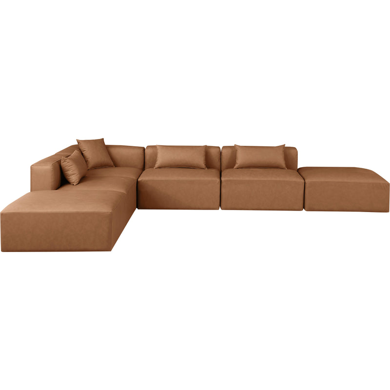 Diamond Modern Furniture Meridian Sectionals Stationary 668Brown-Sec6E IMAGE 3