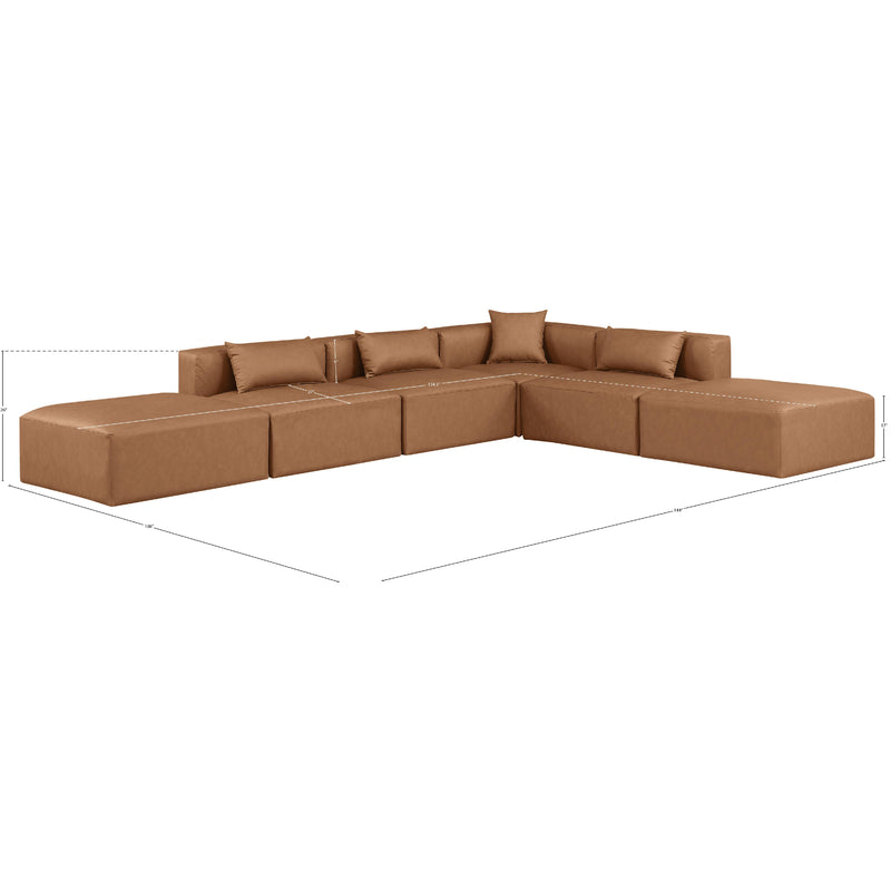 Diamond Modern Furniture Meridian Sectionals Stationary 668Brown-Sec6E IMAGE 9
