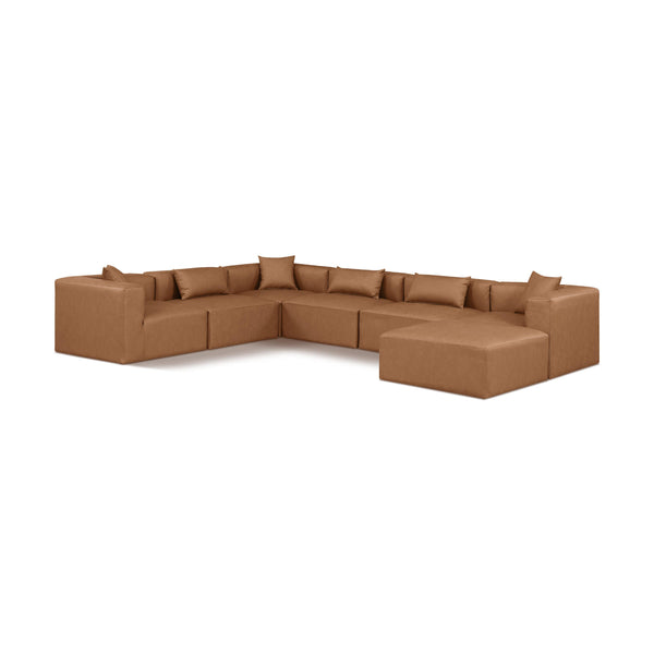 Diamond Modern Furniture Meridian Sectionals Stationary 668Brown-Sec7A IMAGE 1