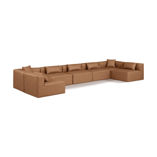 Diamond Modern Furniture Meridian Sectionals Stationary 668Brown-Sec7B IMAGE 1