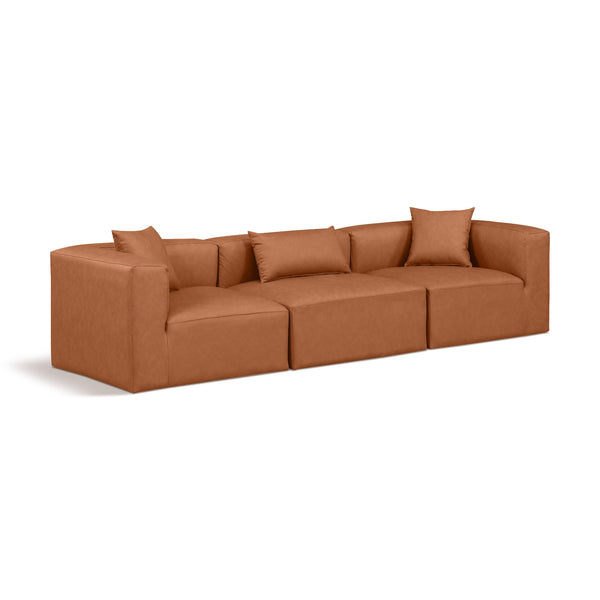 Diamond Modern Furniture Meridian Sofas Stationary 668Cognac-S108B IMAGE 1