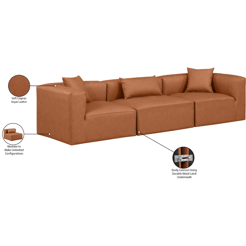 Diamond Modern Furniture Meridian Sofas Stationary 668Cognac-S108B IMAGE 8