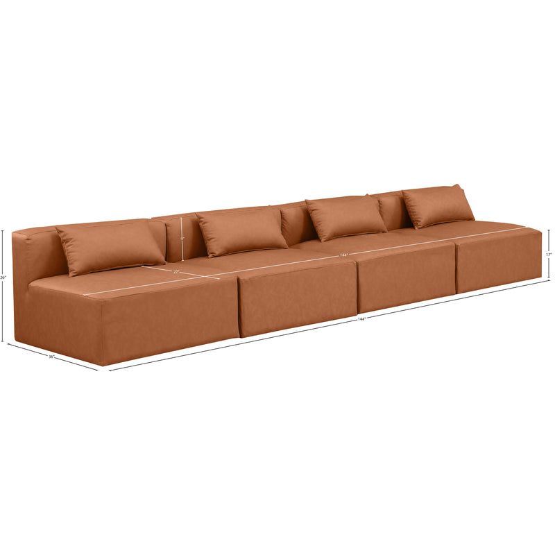 Diamond Modern Furniture Meridian Sofas Stationary 668Cognac-S144A IMAGE 8