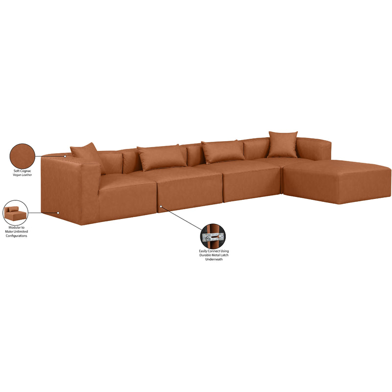 Diamond Modern Furniture Meridian Sectionals Stationary 668Cognac-Sec5A IMAGE 8