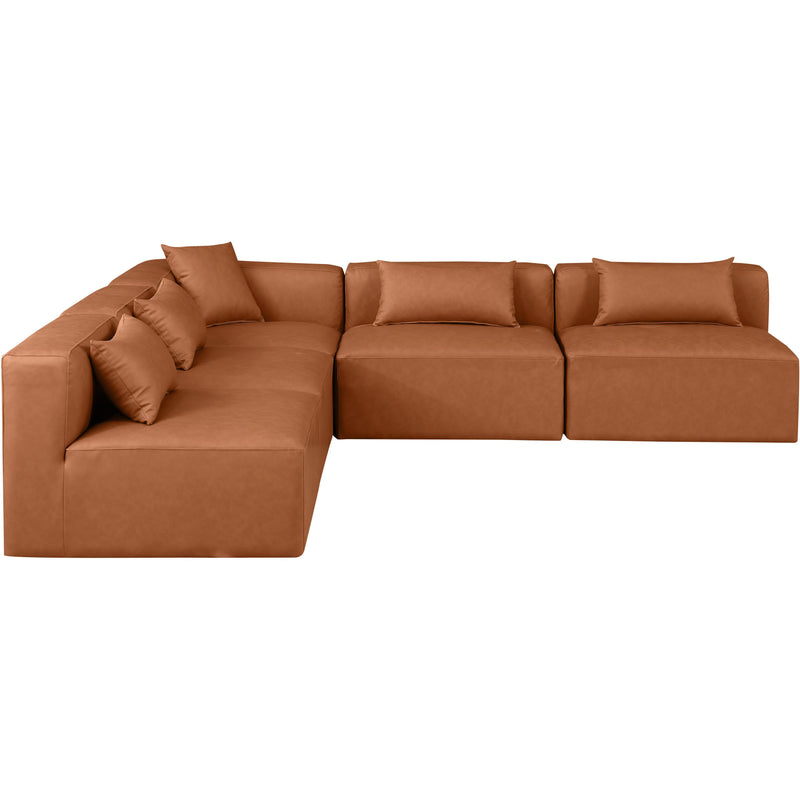 Diamond Modern Furniture Meridian Sectionals Stationary 668Cognac-Sec5B IMAGE 4