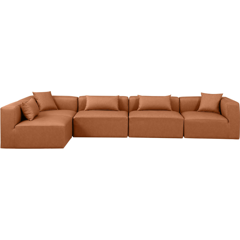 Diamond Modern Furniture Meridian Sectionals Stationary 668Cognac-Sec5D IMAGE 4