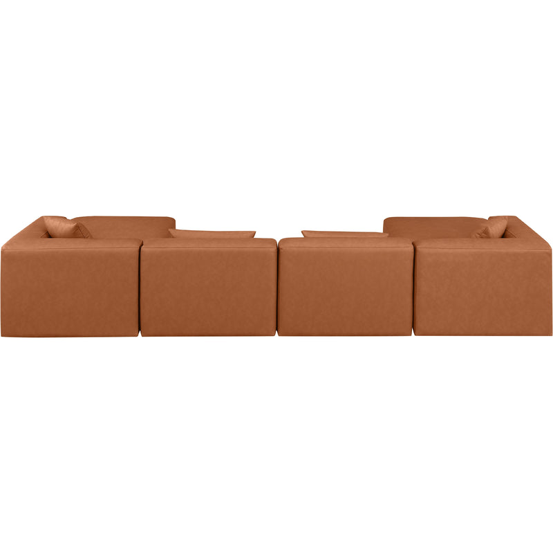 Diamond Modern Furniture Meridian Sectionals Stationary 668Cognac-Sec6B IMAGE 3