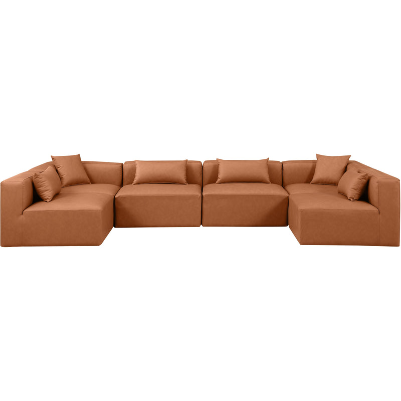 Diamond Modern Furniture Meridian Sectionals Stationary 668Cognac-Sec6D IMAGE 4