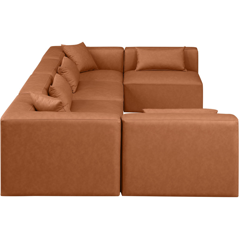 Diamond Modern Furniture Meridian Sectionals Stationary 668Cognac-Sec6D IMAGE 5