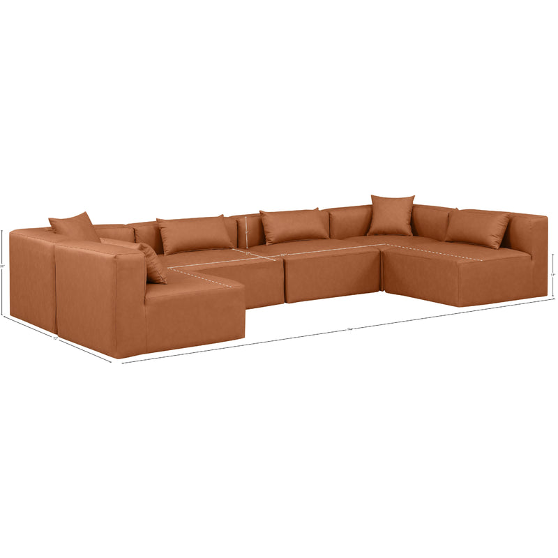 Diamond Modern Furniture Meridian Sectionals Stationary 668Cognac-Sec6D IMAGE 9