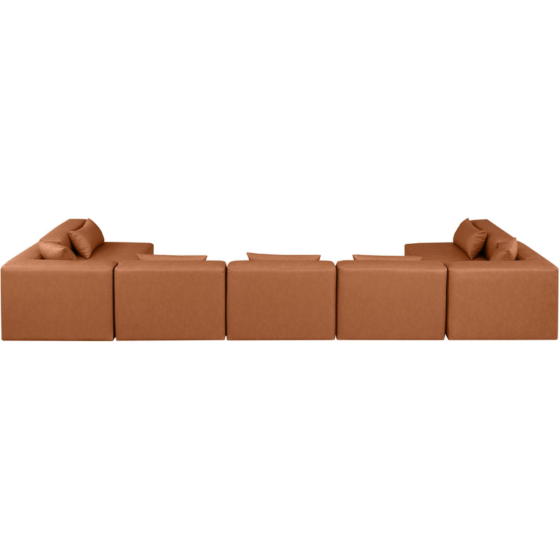 Diamond Modern Furniture Meridian Sectionals Stationary 668Cognac-Sec7B IMAGE 3