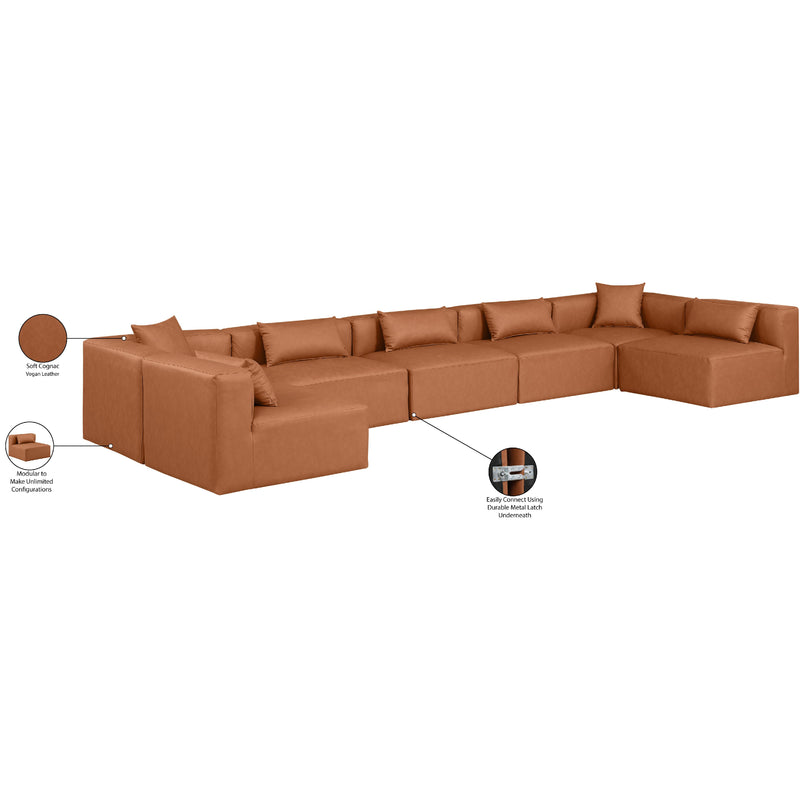 Diamond Modern Furniture Meridian Sectionals Stationary 668Cognac-Sec7B IMAGE 8