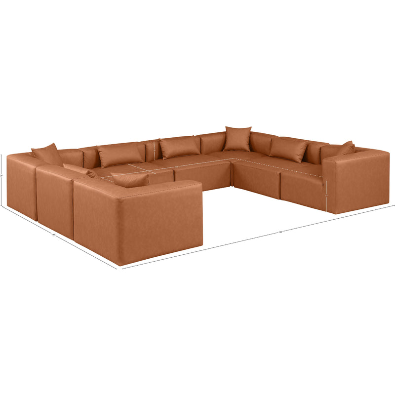 Diamond Modern Furniture Meridian Sectionals Stationary 668Cognac-Sec8A IMAGE 10