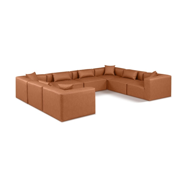Diamond Modern Furniture Meridian Sectionals Stationary 668Cognac-Sec8A IMAGE 1