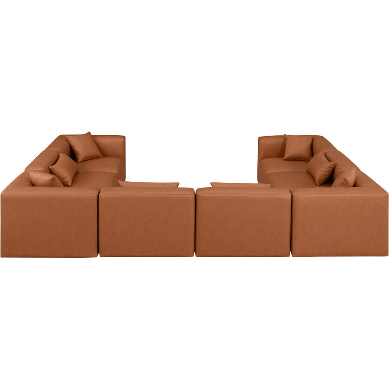 Diamond Modern Furniture Meridian Sectionals Stationary 668Cognac-Sec8A IMAGE 3