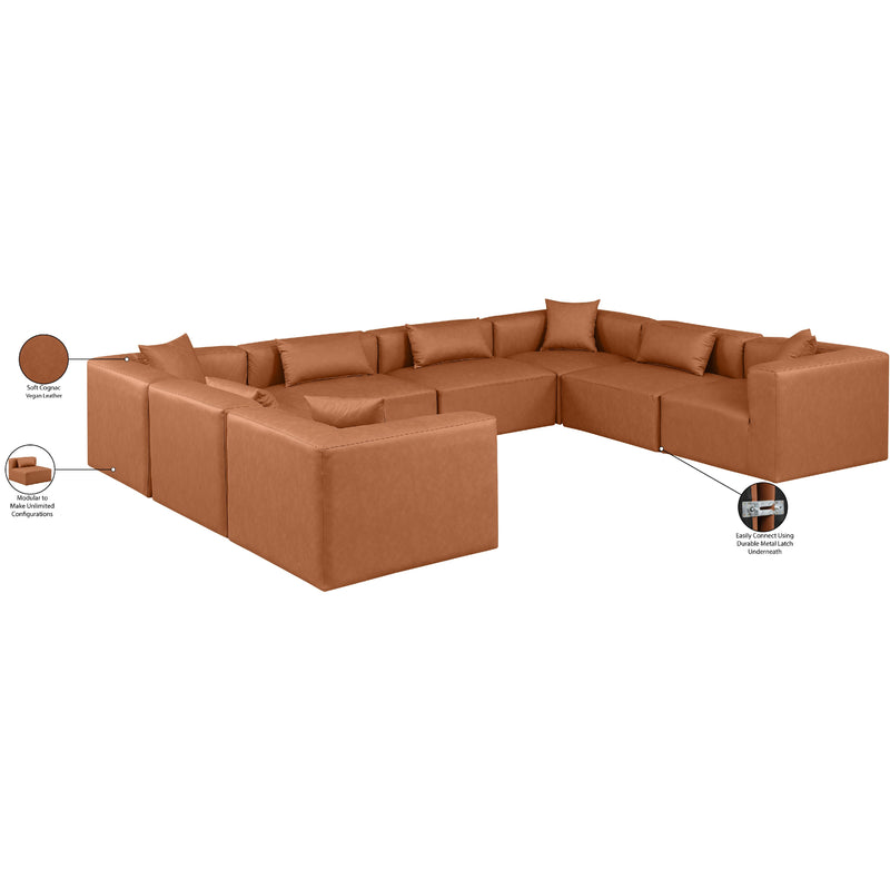 Diamond Modern Furniture Meridian Sectionals Stationary 668Cognac-Sec8A IMAGE 9