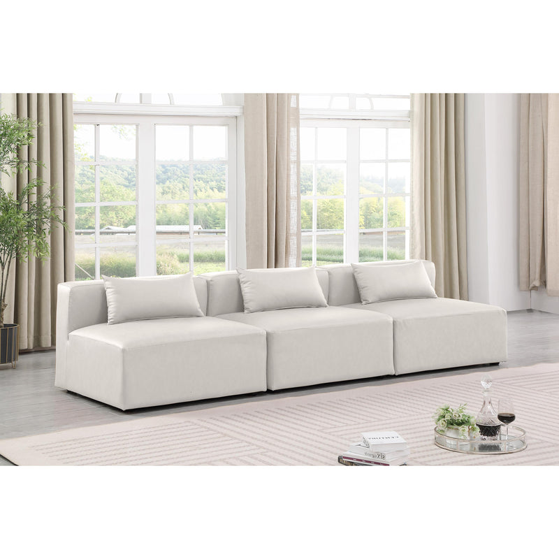 Diamond Modern Furniture Meridian Sofas Stationary 668Cream-S108A IMAGE 2