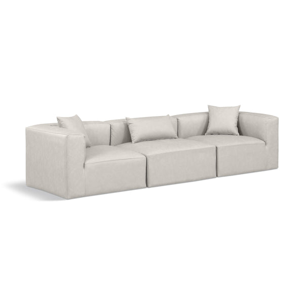 Diamond Modern Furniture Meridian Sofas Stationary 668Cream-S108B IMAGE 1