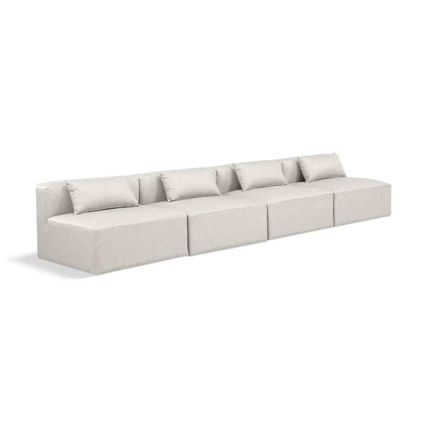 Diamond Modern Furniture Meridian Sofas Stationary 668Cream-S144A IMAGE 1