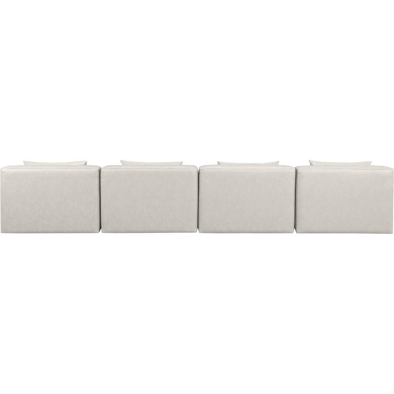 Diamond Modern Furniture Meridian Sofas Stationary 668Cream-S144A IMAGE 3