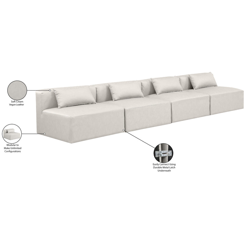 Diamond Modern Furniture Meridian Sofas Stationary 668Cream-S144A IMAGE 7