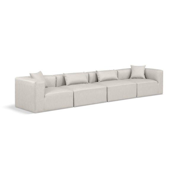 Diamond Modern Furniture Meridian Sofas Stationary 668Cream-S144B IMAGE 1