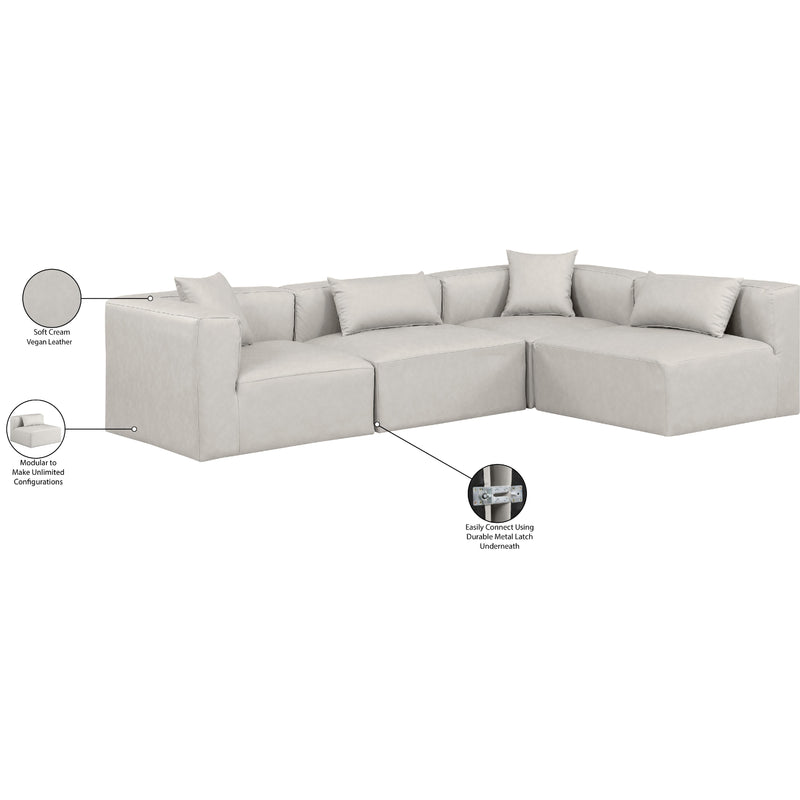 Diamond Modern Furniture Meridian Sectionals Stationary 668Cream-Sec4B IMAGE 10