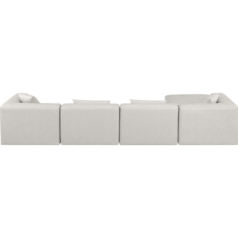 Diamond Modern Furniture Meridian Sectionals Stationary 668Cream-Sec5A IMAGE 3