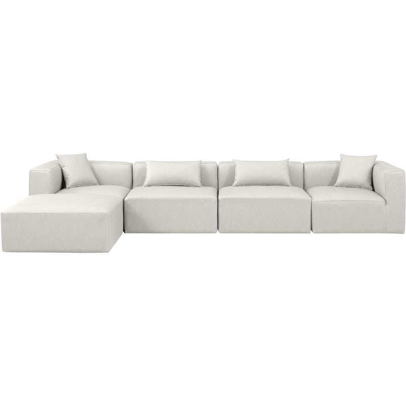 Diamond Modern Furniture Meridian Sectionals Stationary 668Cream-Sec5A IMAGE 4