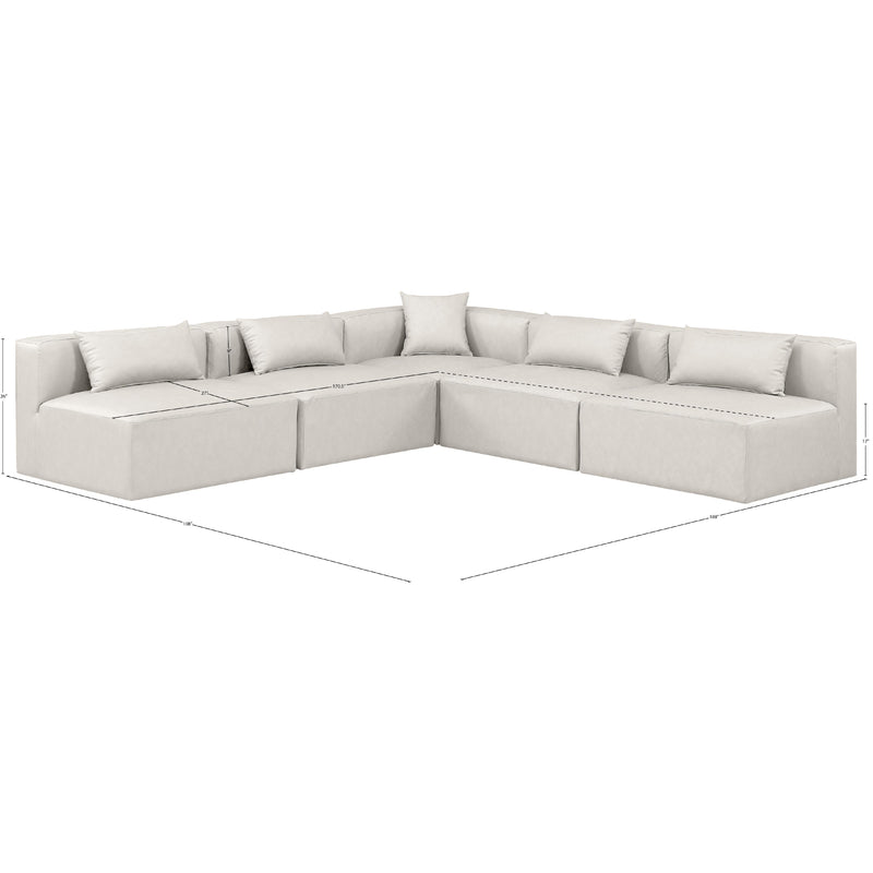 Diamond Modern Furniture Meridian Sectionals Stationary 668Cream-Sec5B IMAGE 10