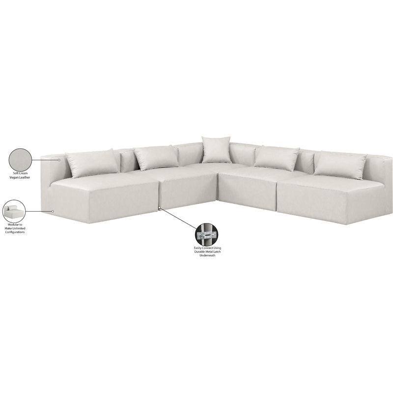 Diamond Modern Furniture Meridian Sectionals Stationary 668Cream-Sec5B IMAGE 9