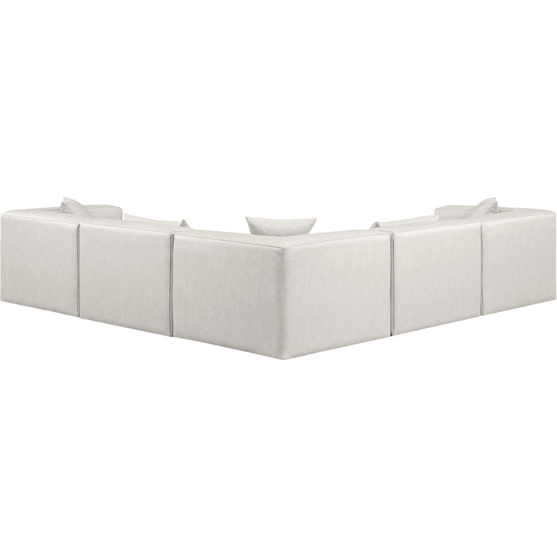 Diamond Modern Furniture Meridian Sectionals Stationary 668Cream-Sec5C IMAGE 3