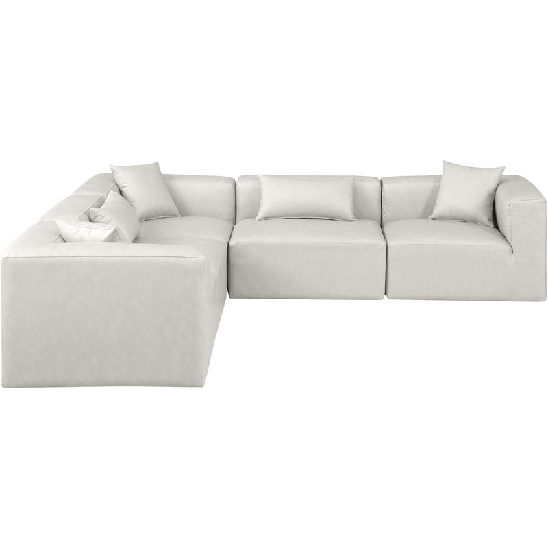 Diamond Modern Furniture Meridian Sectionals Stationary 668Cream-Sec5C IMAGE 4