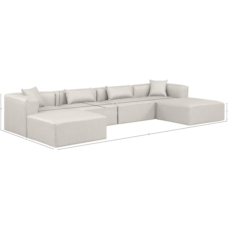 Diamond Modern Furniture Meridian Sectionals Stationary 668Cream-Sec6B IMAGE 10