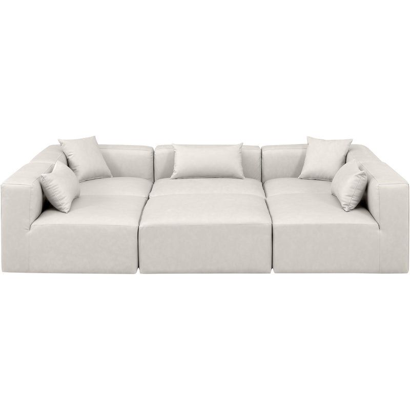 Diamond Modern Furniture Meridian Sectionals Stationary 668Cream-Sec6C IMAGE 4