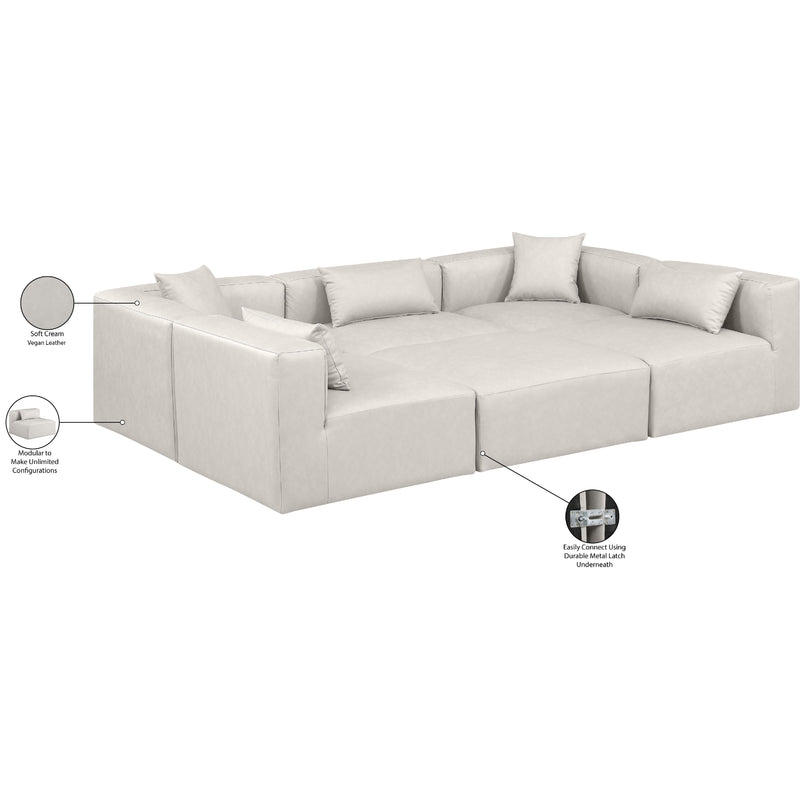 Diamond Modern Furniture Meridian Sectionals Stationary 668Cream-Sec6C IMAGE 8