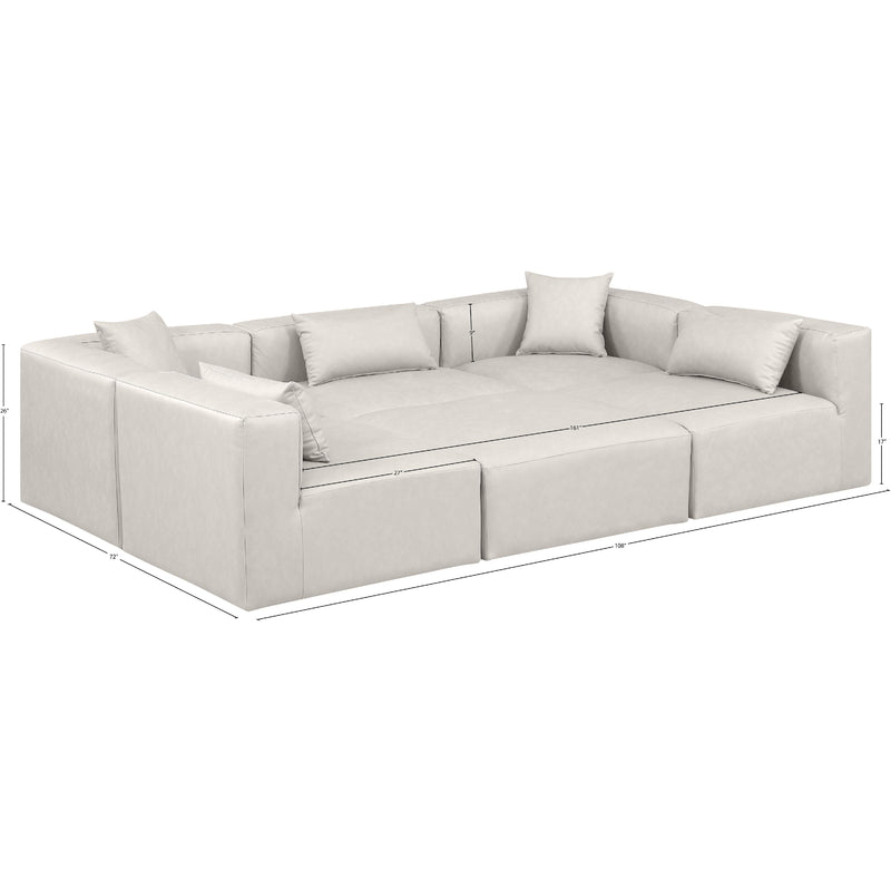 Diamond Modern Furniture Meridian Sectionals Stationary 668Cream-Sec6C IMAGE 9
