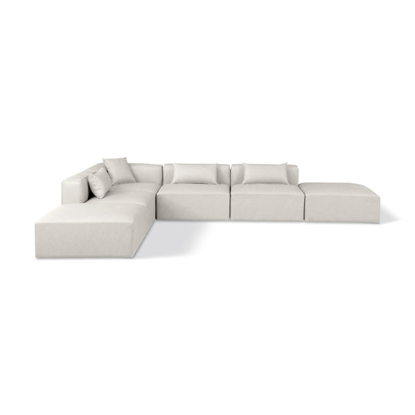 Diamond Modern Furniture Meridian Sectionals Stationary 668Cream-Sec6E IMAGE 1