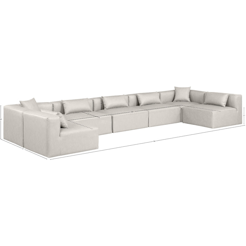 Diamond Modern Furniture Meridian Sectionals Stationary 668Cream-Sec7B IMAGE 10
