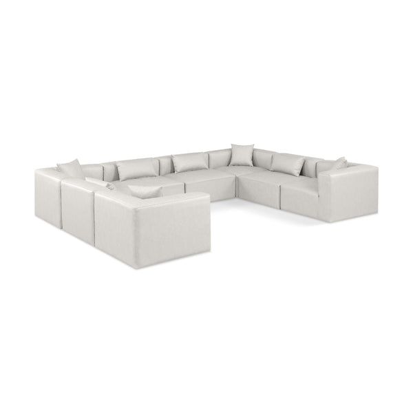 Diamond Modern Furniture Meridian Sectionals Stationary 668Cream-Sec8A IMAGE 1