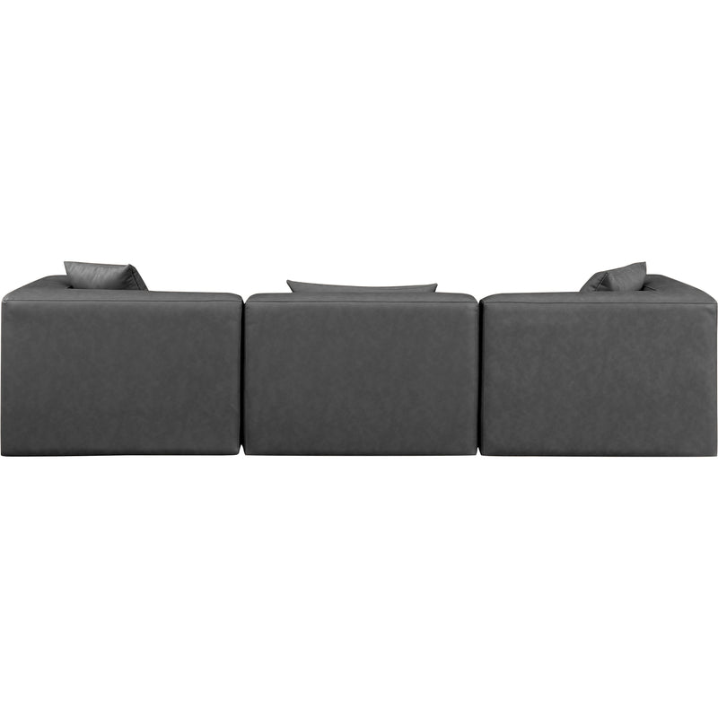 Diamond Modern Furniture Meridian Sofas Stationary 668Grey-S108B IMAGE 3