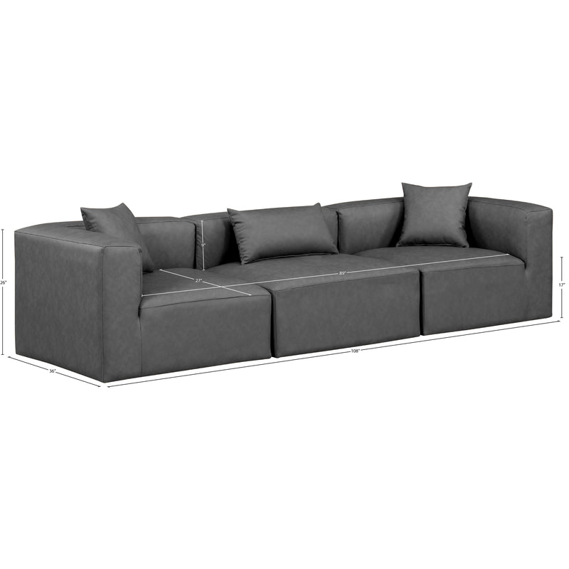 Diamond Modern Furniture Meridian Sofas Stationary 668Grey-S108B IMAGE 9