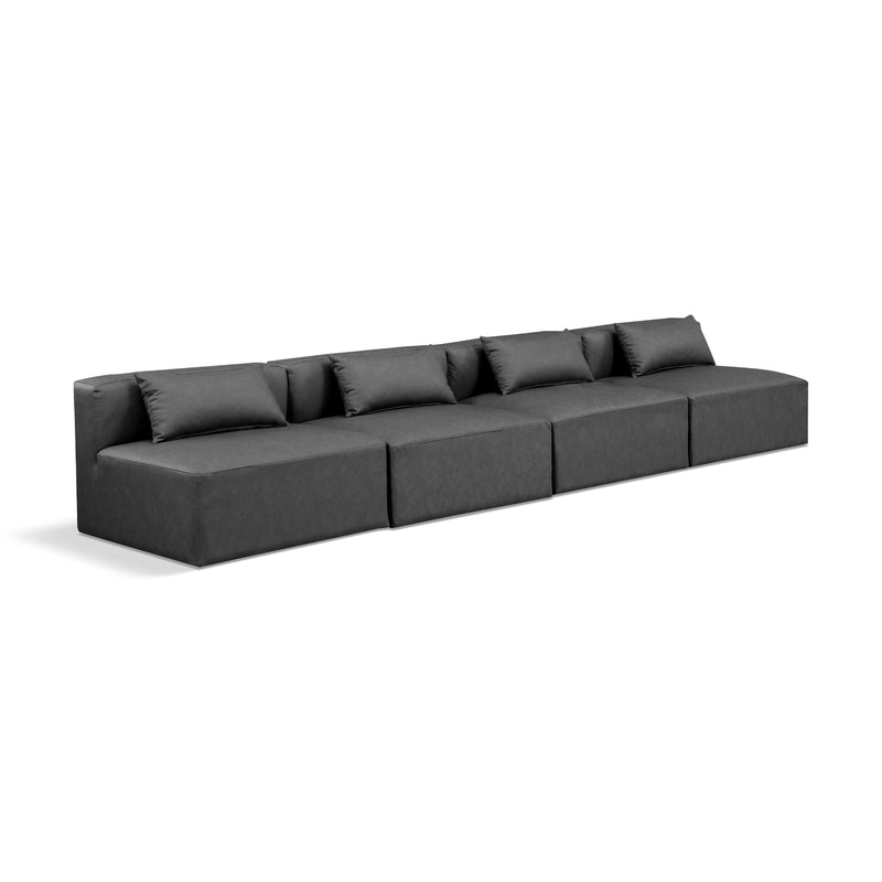 Diamond Modern Furniture Meridian Sofas Stationary 668Grey-S144A IMAGE 1