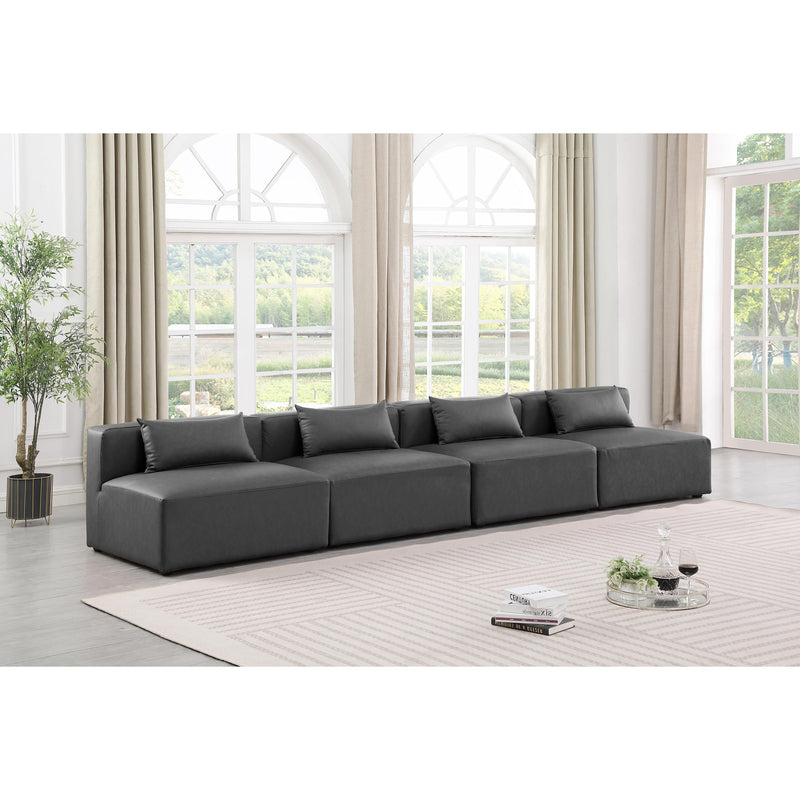 Diamond Modern Furniture Meridian Sofas Stationary 668Grey-S144A IMAGE 2