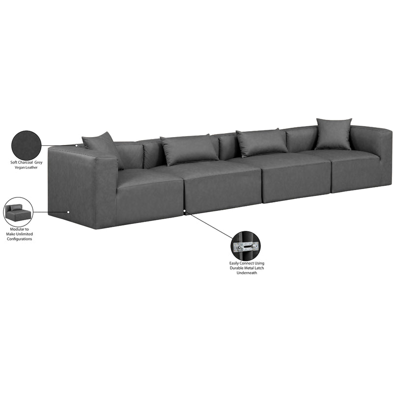 Diamond Modern Furniture Meridian Sofas Stationary 668Grey-S144B IMAGE 8